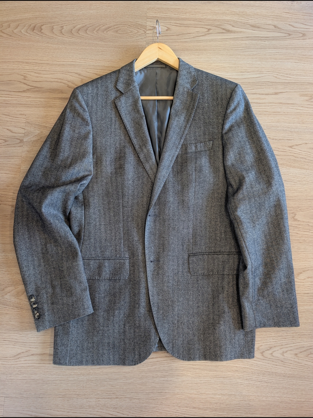 Boss Gray Herringbone Blazer